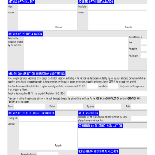 Exploring the Importance of the Domestic Electrical Installation Certificate